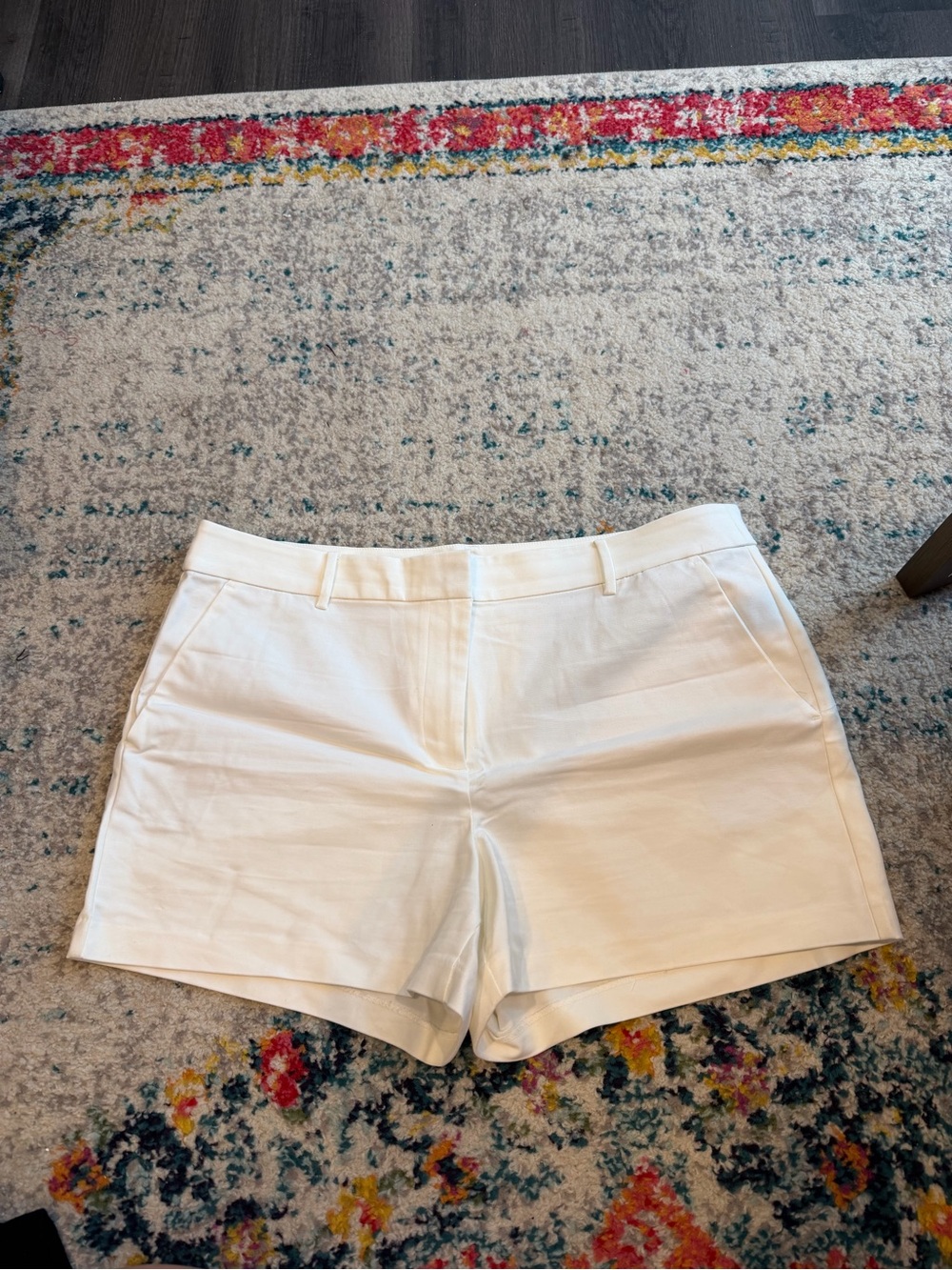 LOFT White Tailored Bermuda Shorts